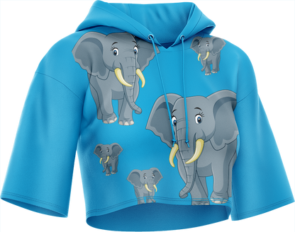 Ellie Elephant Crop hoodies
