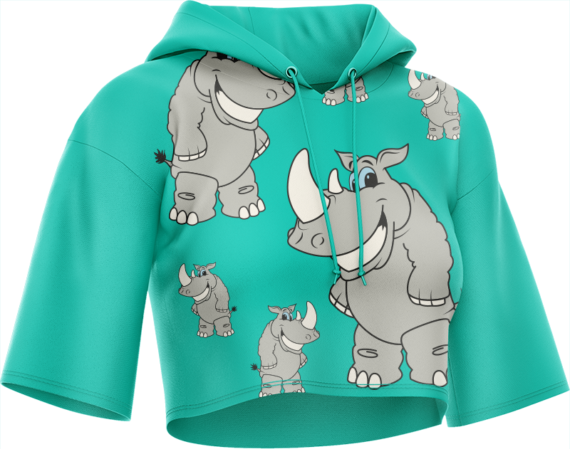 Racy Rhino Crop hoodies