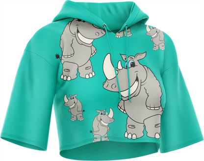 Racy Rhino Crop hoodies