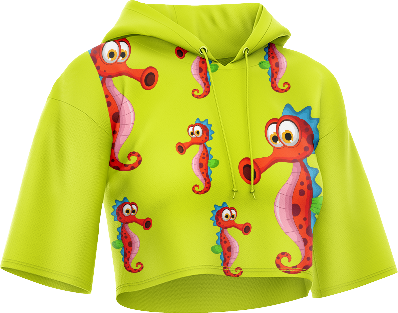 Sassy Seahorse Crop hoodies