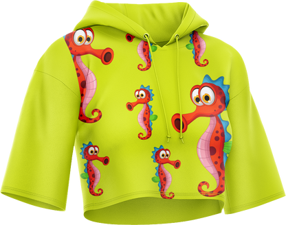 Sassy Seahorse Crop hoodies