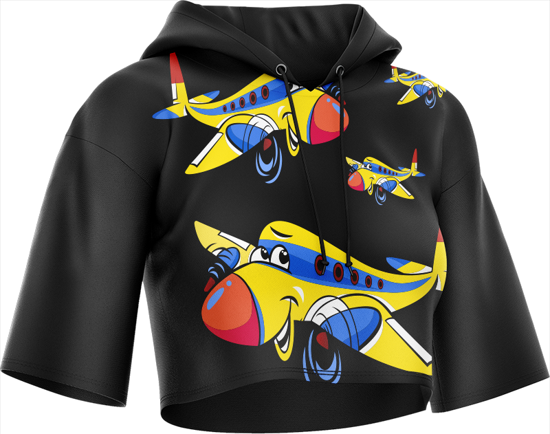 Jet Plane Crop hoodies