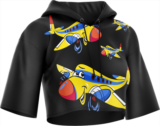 Jet Plane Crop hoodies