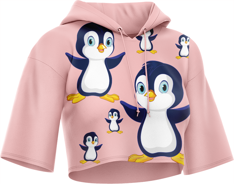 Pranksta Penguin Crop hoodies