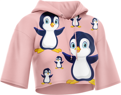 Pranksta Penguin Crop hoodies