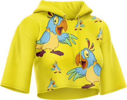 Psycho Parrot Crop hoodies