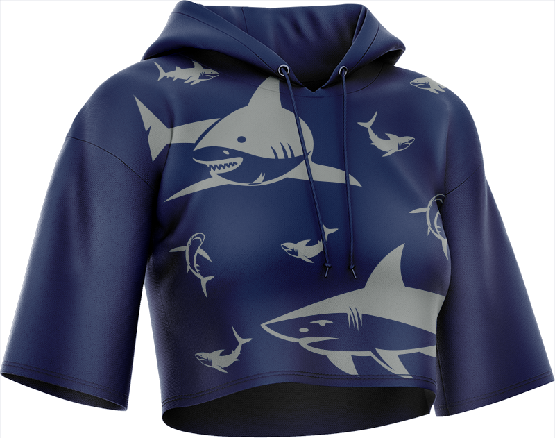 Swim with Sharks Crop hoodies