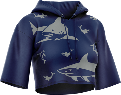 Swim with Sharks Crop hoodies