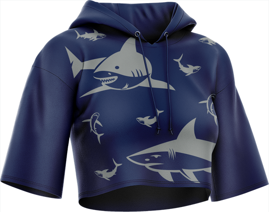 Swim with Sharks Crop hoodies