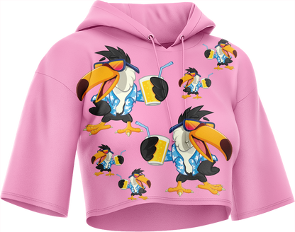 Trendy Toucan Crop hoodies