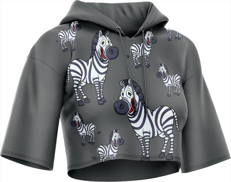 Ziva Zebra Crop hoodies