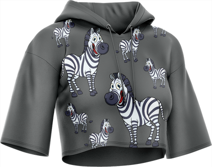 Ziva Zebra Crop hoodies