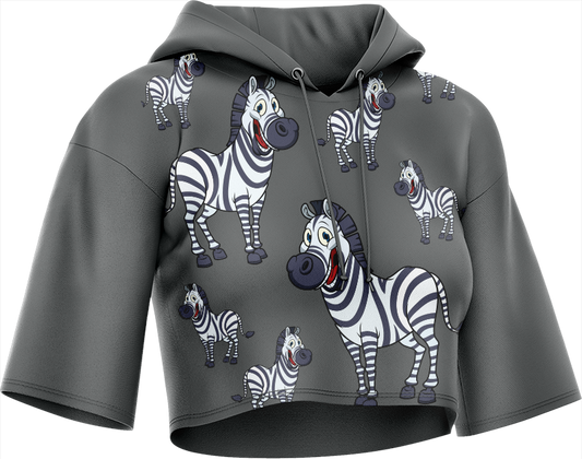 Ziva Zebra Crop hoodies