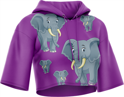 Ellie Elephant Crop hoodies