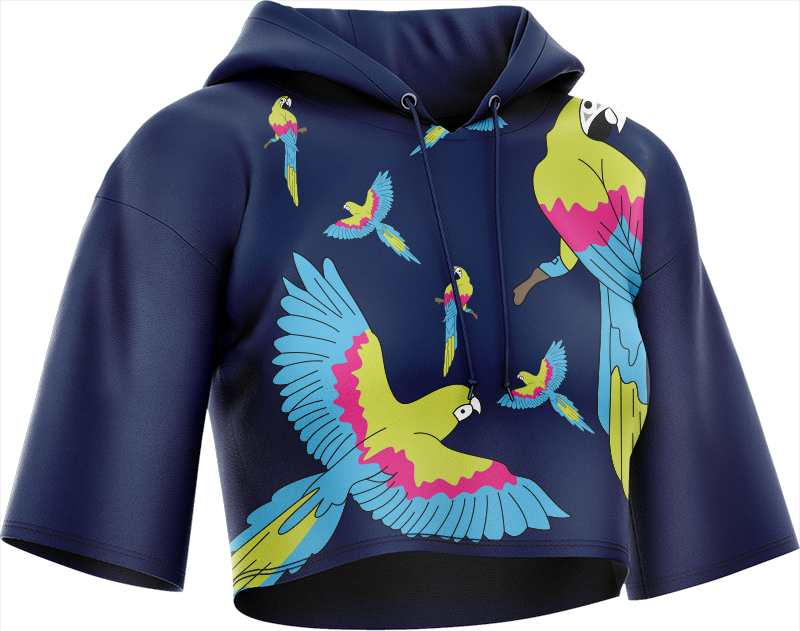 Majestic Macaw Crop hoodies