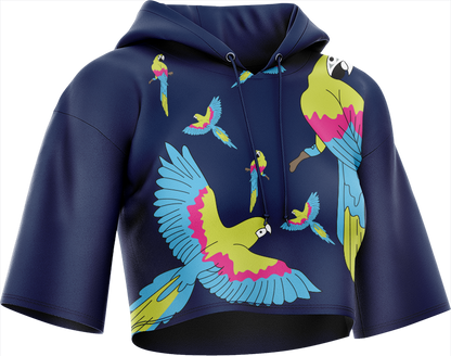 Majestic Macaw Crop hoodies