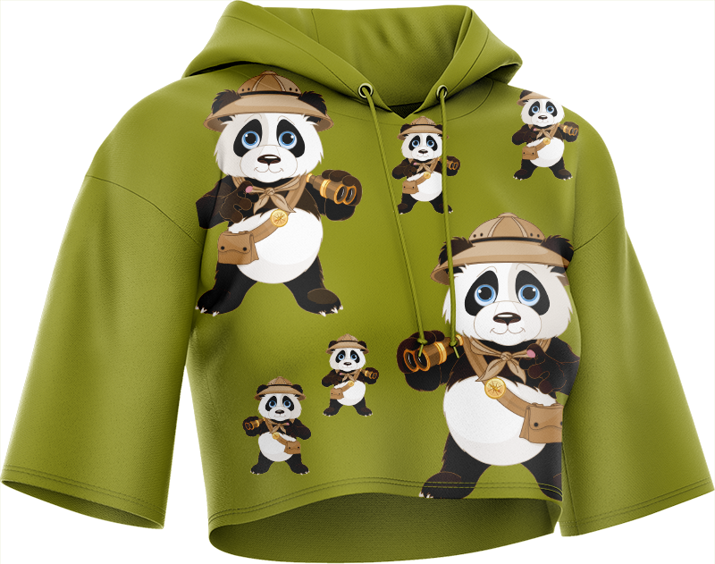 Explorer Panda Crop hoodies