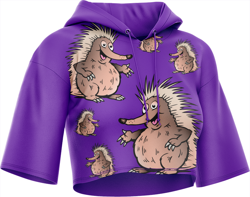 Spunky Echidna Crop hoodies