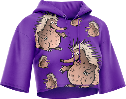 Spunky Echidna Crop hoodies