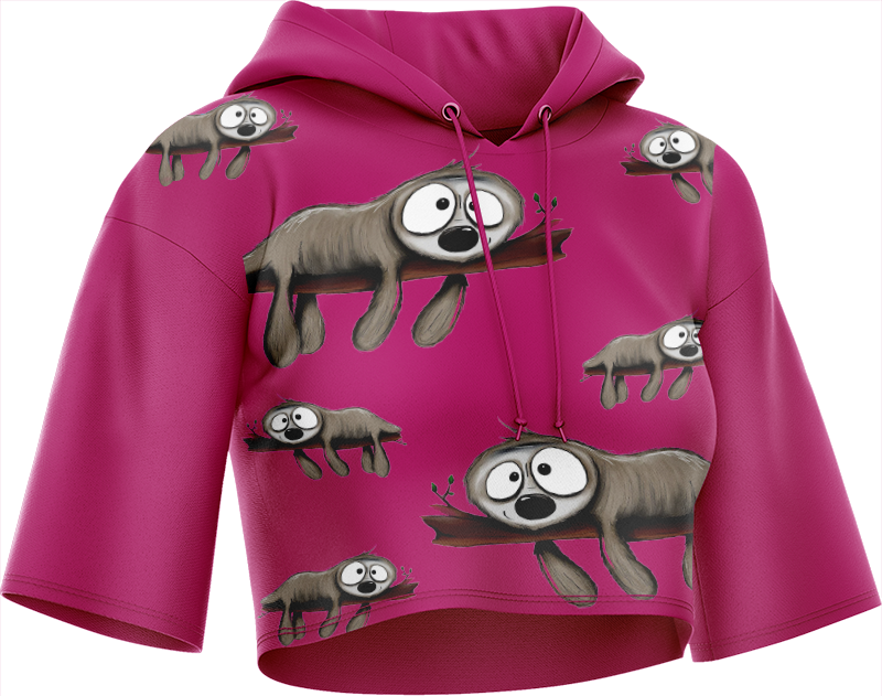Snoozy Sloth Crop hoodies