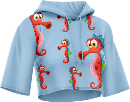 Sassy Seahorse Crop hoodies