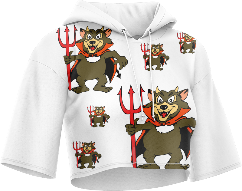 Devil Wears Crop hoodies