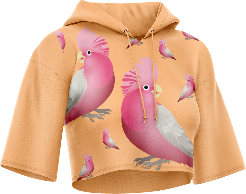 Glama Galah Crop hoodies