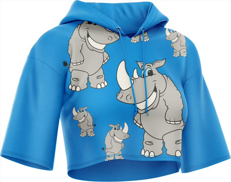 Racy Rhino Crop hoodies