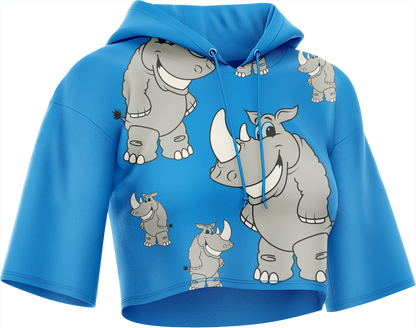 Racy Rhino Crop hoodies