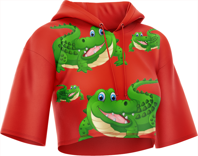 Crazy Croc Crop hoodies