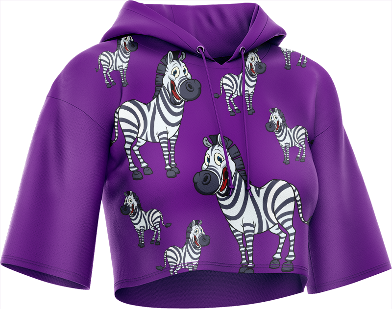 Ziva Zebra Crop hoodies