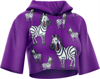 Ziva Zebra Crop hoodies