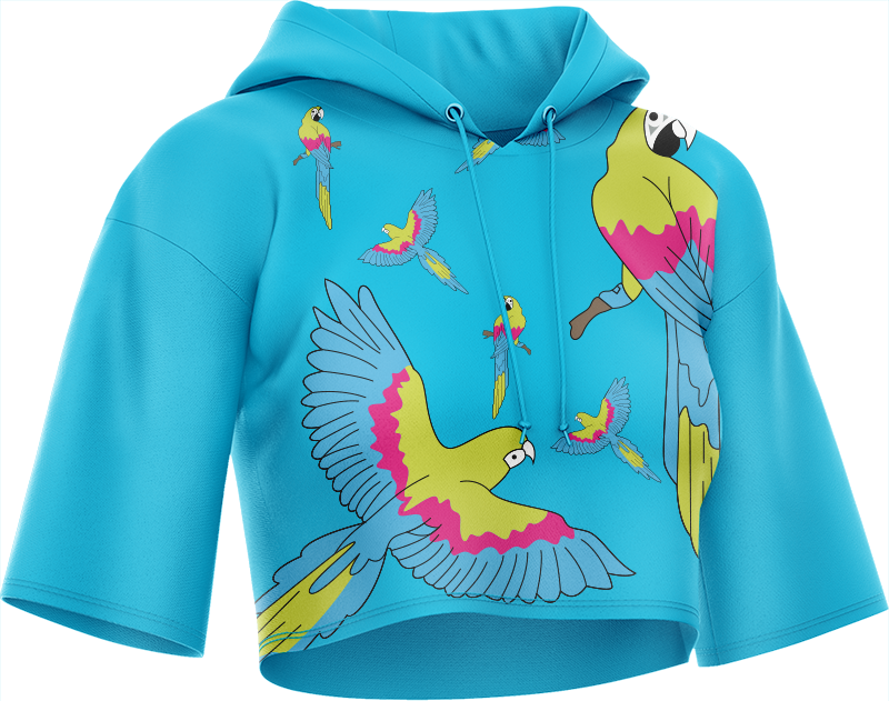 Majestic Macaw Crop hoodies