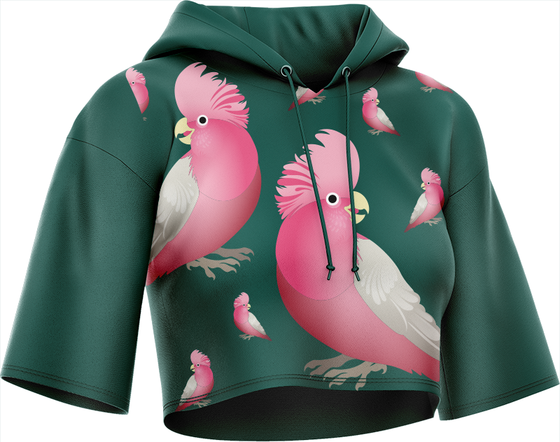 Glama Galah Crop hoodies