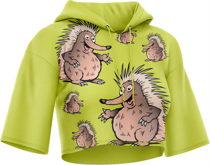 Spunky Echidna Crop hoodies