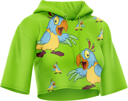 Psycho Parrot Crop hoodies