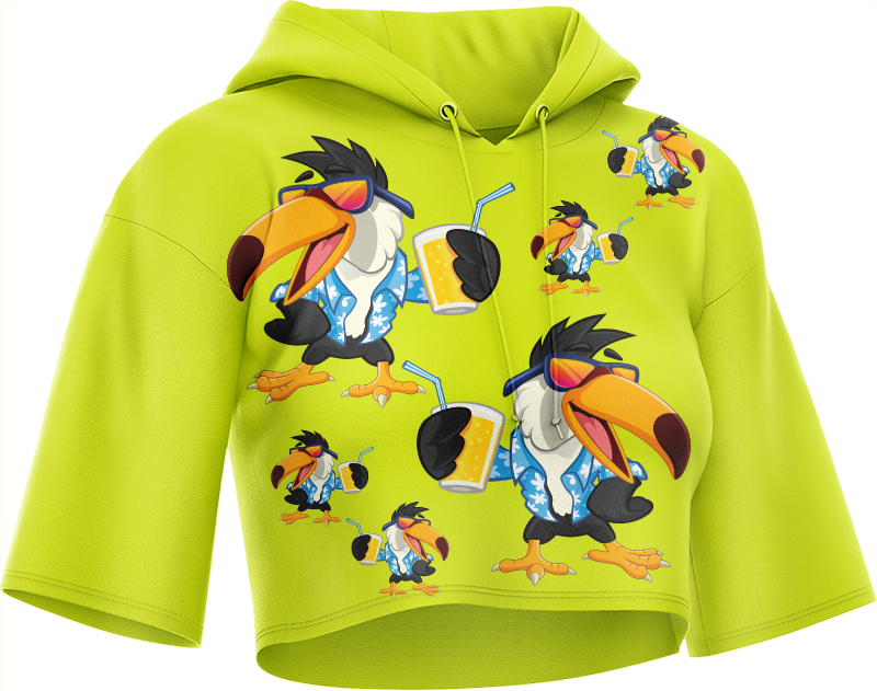 Trendy Toucan Crop hoodies