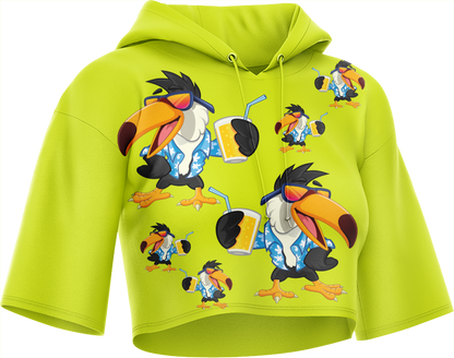 Trendy Toucan Crop hoodies