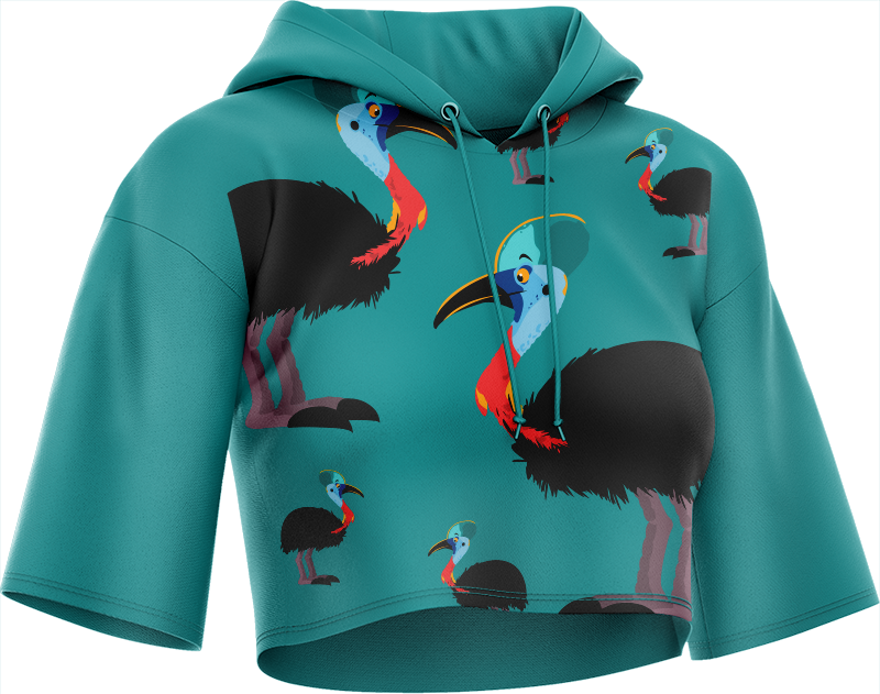 Casanova Cassowary Crop hoodies