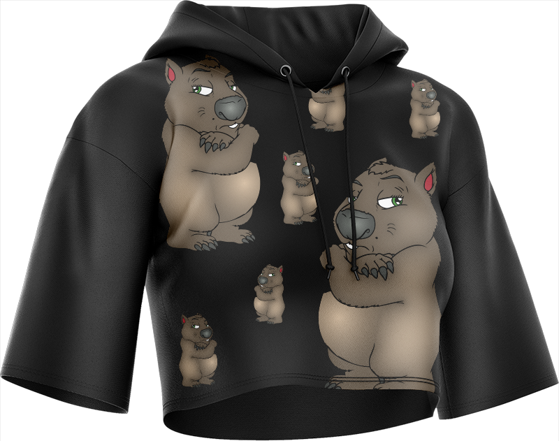 Wally Wombat Crop hoodies