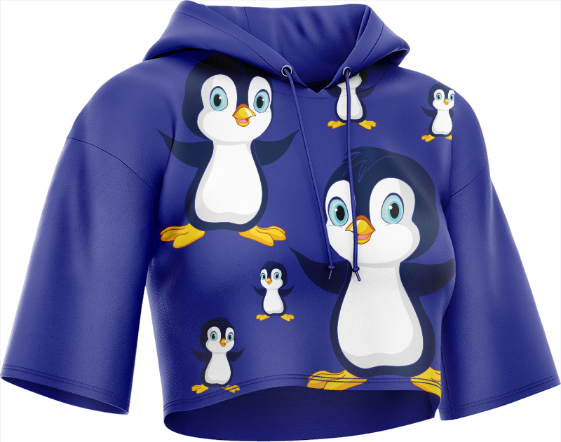 Pranksta Penguin Crop hoodies