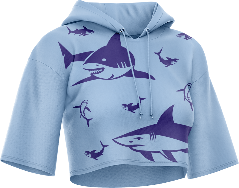 Swim with Sharks Crop hoodies