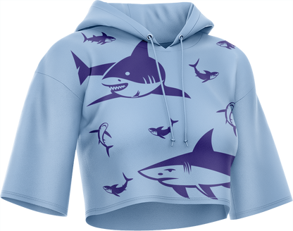 Swim with Sharks Crop hoodies