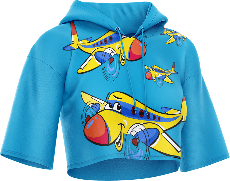 Jet Plane Crop hoodies