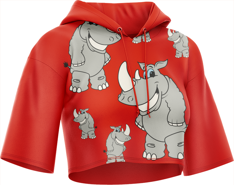 Racy Rhino Crop hoodies