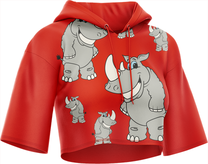 Racy Rhino Crop hoodies