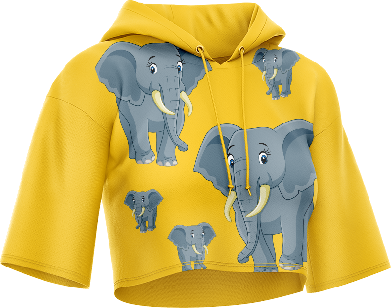 Ellie Elephant Crop hoodies