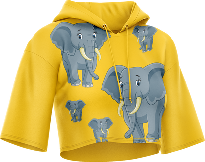 Ellie Elephant Crop hoodies