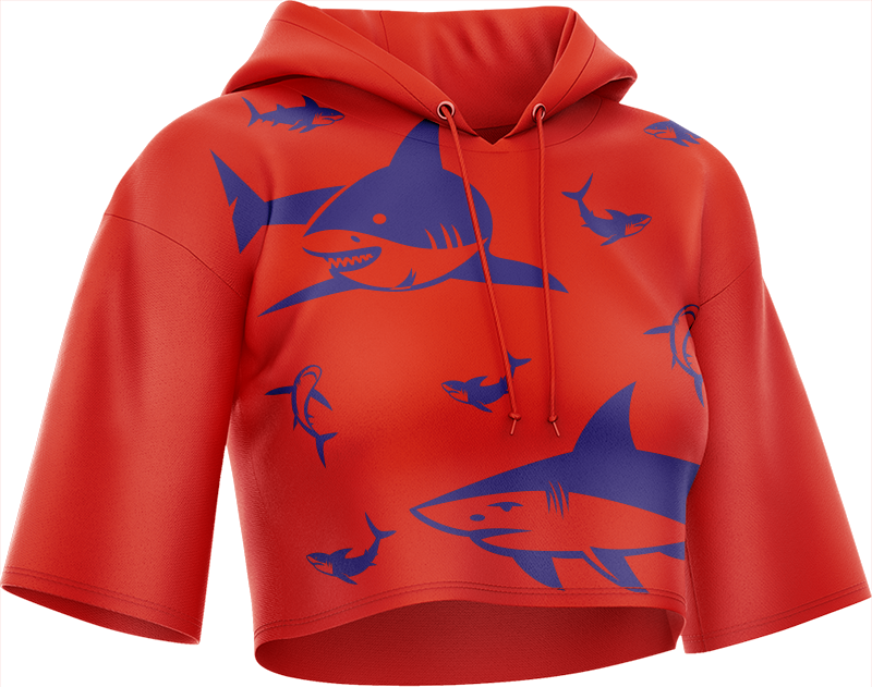 Swim with Sharks Crop hoodies