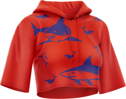 Swim with Sharks Crop hoodies
